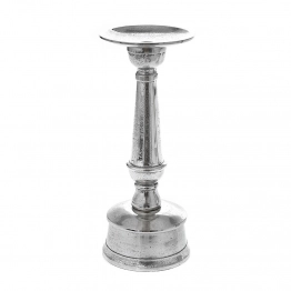 Κηροπήγιο Μεταλλικό Ασημί iliadis 12x30εκ. 78546