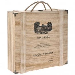 Μπουκαλοθήκη Ξύλινη 4 Θέσεων iliadis 36x10x35εκ. 70564