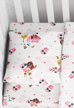 Μαξιλαροθήκη Φάκελος Βαμβακερή Bebe 35x45εκ. Κουκουβάγια 45 Dimcol