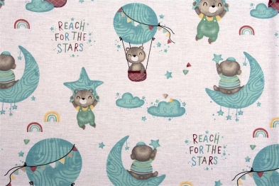 Πάνα Χασές Bebe Βαμβακερή 80x80εκ. Reach The Stars 192 Green DimCol