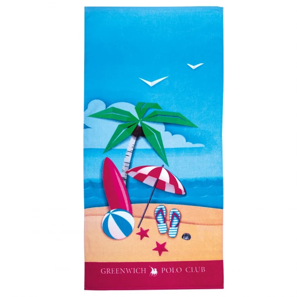 Πετσέτα Θαλάσσης Βαμβακερή 70x140εκ. Beach Towel 3719 Greenwich Polo Club Junior