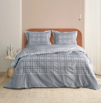 Σετ Παπλωματοθήκη Βαμβακοσατέν King 240x260εκ. Aperito Makis Tselios