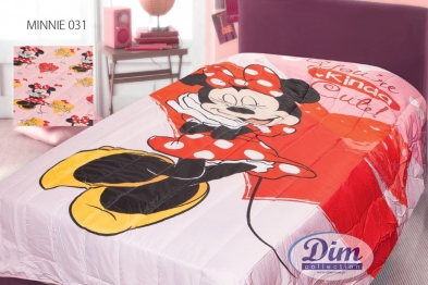 Πάπλωμα Διπλής Όψεως Μονό 160x250εκ. Minnie 031 Digital Print Disney Dimcol