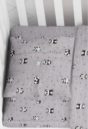 Μαξιλαροθήκη Φάκελος Βαμβακερή Bebe 35x45εκ. Panda 112 Grey-Green Dimcol