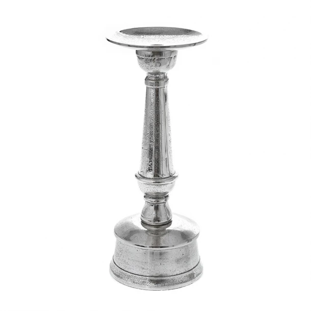 Κηροπήγιο Μεταλλικό Ασημί iliadis 12x30εκ. 78546