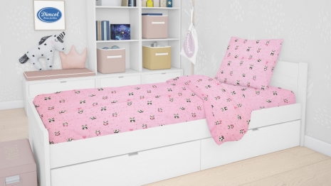 Πάπλωμα Μονό 160x240εκ. Panda 111 Pink Dimcol