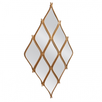 Καθρέπτης Τοίχου Μεταλλικός Χρυσός Amrod ARTELIBRE 53x2x85εκ. 14790012