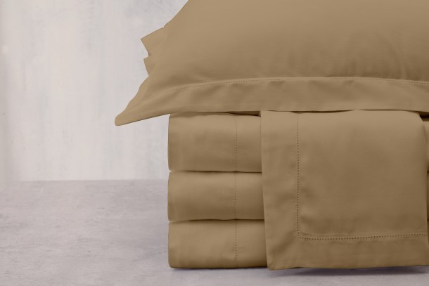 Σετ Πάπλωμα Βαμβακοσατέν Υπέρδιπλο 220x240εκ. Azour Beige Makis Tselios