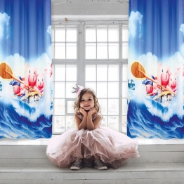 Κουρτίνα Με Κρίκους Polyester 140x280εκ. Curtain Line 2122 Das Kids