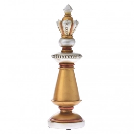 Διακοσμητικό Επιτραπέζιο Πιόνι Βασίλισσα Polyresin Χρυσό iliadis 11x11x33εκ. 76254