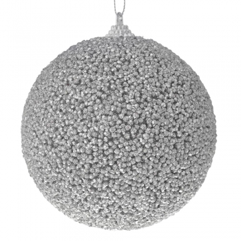 Σετ Μπάλες 4τμχ Πλαστικές Ασημί Glitter iliadis 10εκ. 79404
