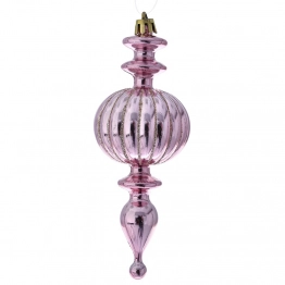 Σετ Χριστουγεννιάτικα Στολίδια 4τμχ Πλαστικά Ροζ iliadis 5,5x15εκ. 79465