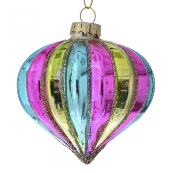 Σετ Χριστουγεννιάτικα Στολίδια Δάκρυα 6τμχ Γυάλινα iliadis 8εκ. 78672