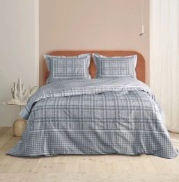 Σετ Παπλωματοθήκη Βαμβακοσατέν King 240x260εκ. Aperito Makis Tselios