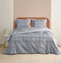 Σετ Παπλωματοθήκη Βαμβακοσατέν King 240x260εκ. Aperito Makis Tselios