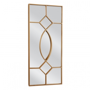 Καθρέπτης Τοίχου Μεταλλικός Χρυσός Araglas ARTELIBRE 40x2x90εκ. 14790019