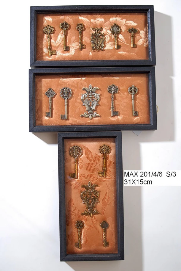 Σετ 3τμχ Κάδρα Ξύλινα-Υφασμάτινα Royal Art 31x15εκ. MAX201/4/6