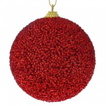Σετ Μπάλες 6τμχ Πλαστικές Κόκκινες Glitter iliadis 8εκ. 79407