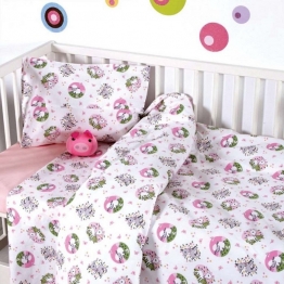 Σετ Σεντόνια Βαμβακερά Bebe 120x160εκ. Elvin Pink Sb home	