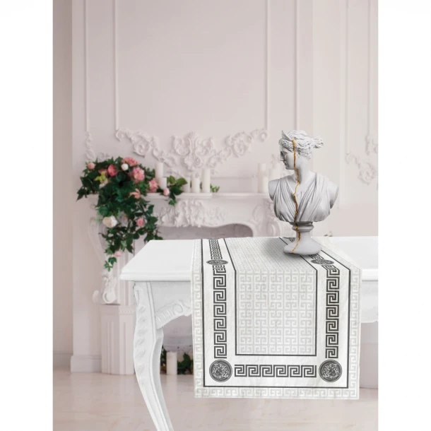 Runner Βαμβακερό 45x150εκ. Key Silver Makis Tselios