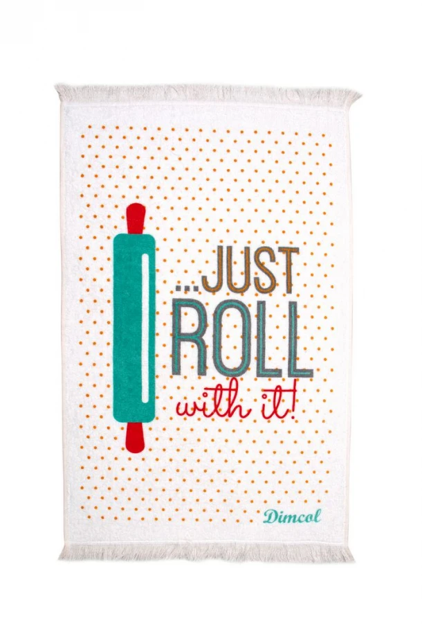 Πετσέτα Κουζίνας Βαμβακερή 40x60εκ. Roll 05 White DimCol