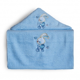 Σετ Πετσέτες Bebe 2τμχ Βαμβακερές Bike Blue SBaby