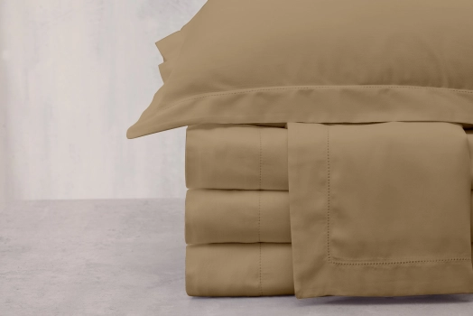 Σετ Πάπλωμα Βαμβακοσατέν Υπέρδιπλο 220x240εκ. Azour Beige Makis Tselios