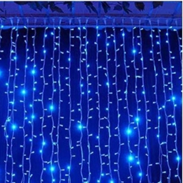 Λαμπάκια Κουρτίνα 200 led Σταθερό Μπλε Φως 2x1μ. iliadis 75033