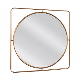 Καθρέπτης Τοίχου Μεταλλικός Χρυσόσ Alatar ARTELIBRE 60x2x60εκ. 14790007