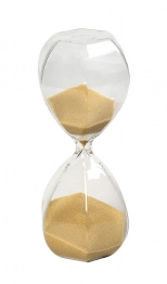 Διακοσμητική Κλεψύδρα Γυάλινη Διάφανη-Χρυσή ESPIEL 8,5x20,5εκ. PYD226