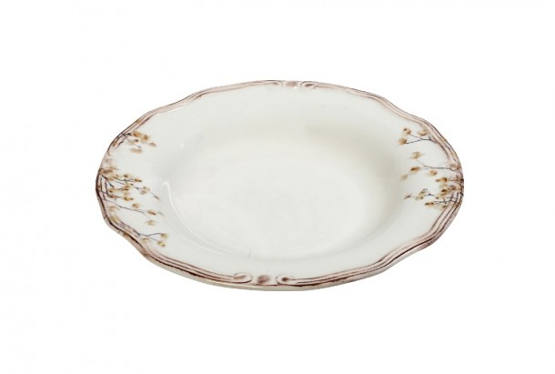 Πιάτο Βαθύ Stoneware Almond ESPIEL 24x3εκ. RPR202K6