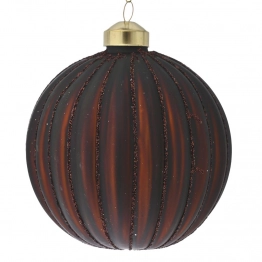 Σετ Μπάλες 4τμχ Γυάλινες Καφέ Ματ iliadis 10εκ. 78758