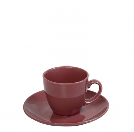 Φλυτζάνι Με Πιατάκι Espresso Stoneware Essentials ESPIEL 90ml OWD101K6