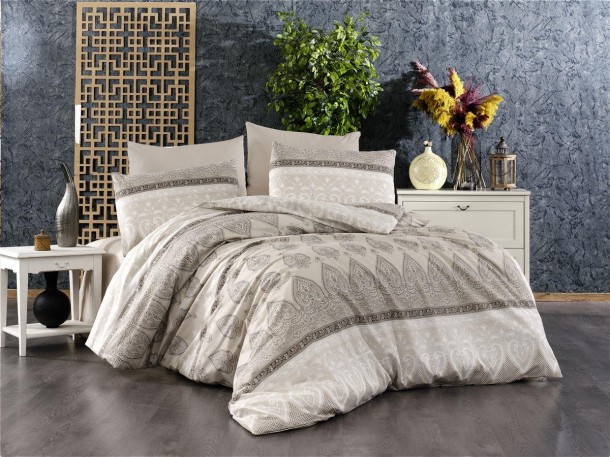 Παπλωματοθήκη Polycotton Μονή 160x240εκ. Ηλέκτρα 361 Beige Dimcol