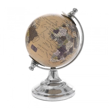 Διακοσμητική Επιτραπέζια Υδρόγειος Νίκελ iliadis 10x16εκ. 78557