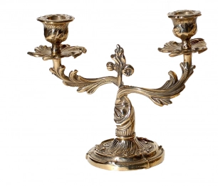 Κηροπήγιο 2 Θέσεων Μπρούτζινο Royal Art 24εκ. STL585GL