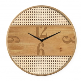 Ρολόι Τοίχου Μεταλλικό-Mdf Natural ARTELIBRE 50x3,5εκ. 14700005