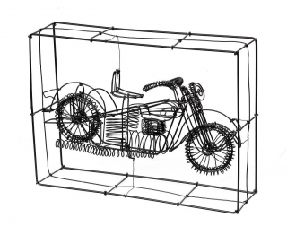 Διακοσμητικό Μοτοσυκλέτα Συρμάτινο ESPIEL 31,5x23,5x8εκ. DIN106