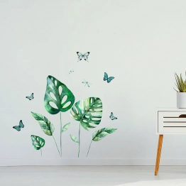 Αυτοκόλλητα Τοίχου Βινυλίου Tropical Leaves 70x70εκ. ANGO 44238