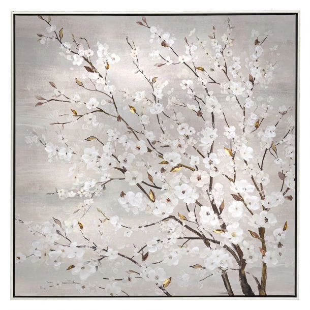 Πίνακας Καμβάς Ελαιογραφία Ανθισμένο Δέντρο iliadis 82x82εκ. 80793