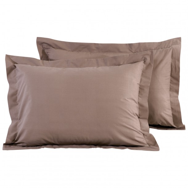 Ζεύγος Μαξιλαροθήκες Βαμβακερές Oxford 50x70+5εκ. Best Line 1003 Das Home