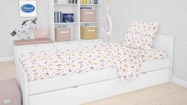 Παπλωματοθήκη Βαμβακερή Μονή 160x240εκ. Elephant 172 Pink Dimcol