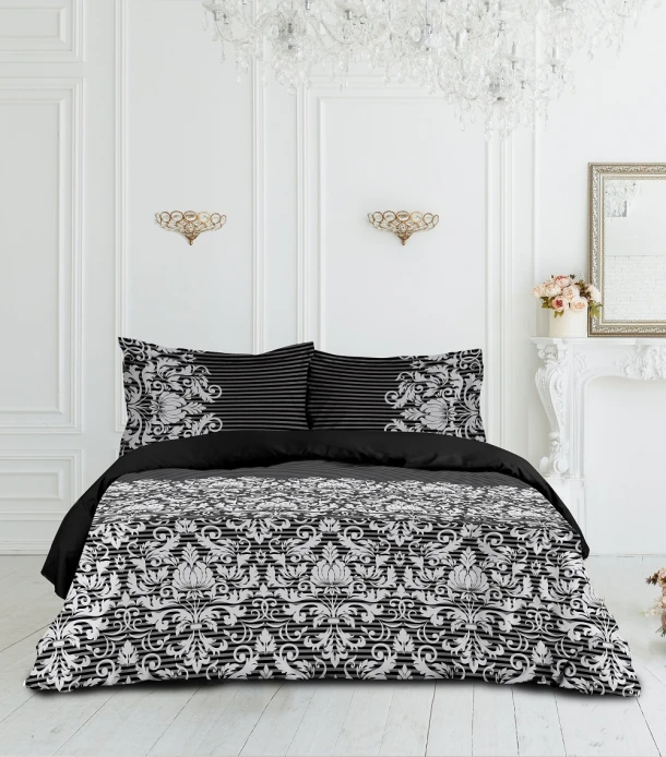 Σετ Παπλωματοθήκη Βαμβακοσατέν Υπέρδιπλη 220x240εκ. Damask Makis Tselios
