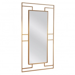Καθρέπτης Τοίχου Μεταλλικός Χρυσός Arador ARTELIBRE 60x2x120εκ. 14790018