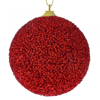 Σετ Μπάλες 6τμχ Πλαστικές Κόκκινες Glitter iliadis 8εκ. 79407