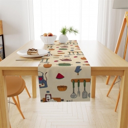 Runner Εμπριμέ Polycotton Αλέκιαστo 40x180εκ. Utensils 470 Ecru DimCol