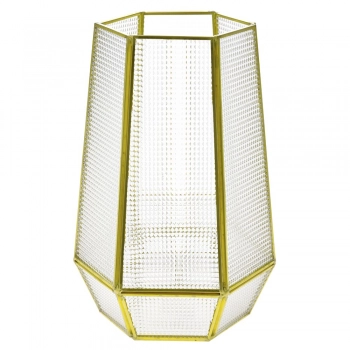 Κηροπήγιο Γυάλινο Γεωμετρικό iliadis 12x26εκ. 75922