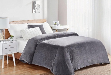 Κουβέρτα Coral Fleece Polyester Μονή 160x220εκ. Μονόχρωμη 06 Grey DIMcol