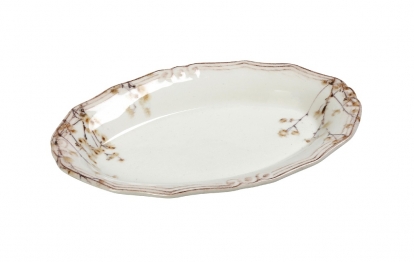 Πιατέλα Σερβιρίσματος Οβάλ Stoneware Almond ESPIEL 22x14x3εκ. RPR208K6