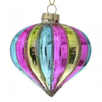 Σετ Χριστουγεννιάτικα Στολίδια Δάκρυα 6τμχ Γυάλινα iliadis 8εκ. 78672